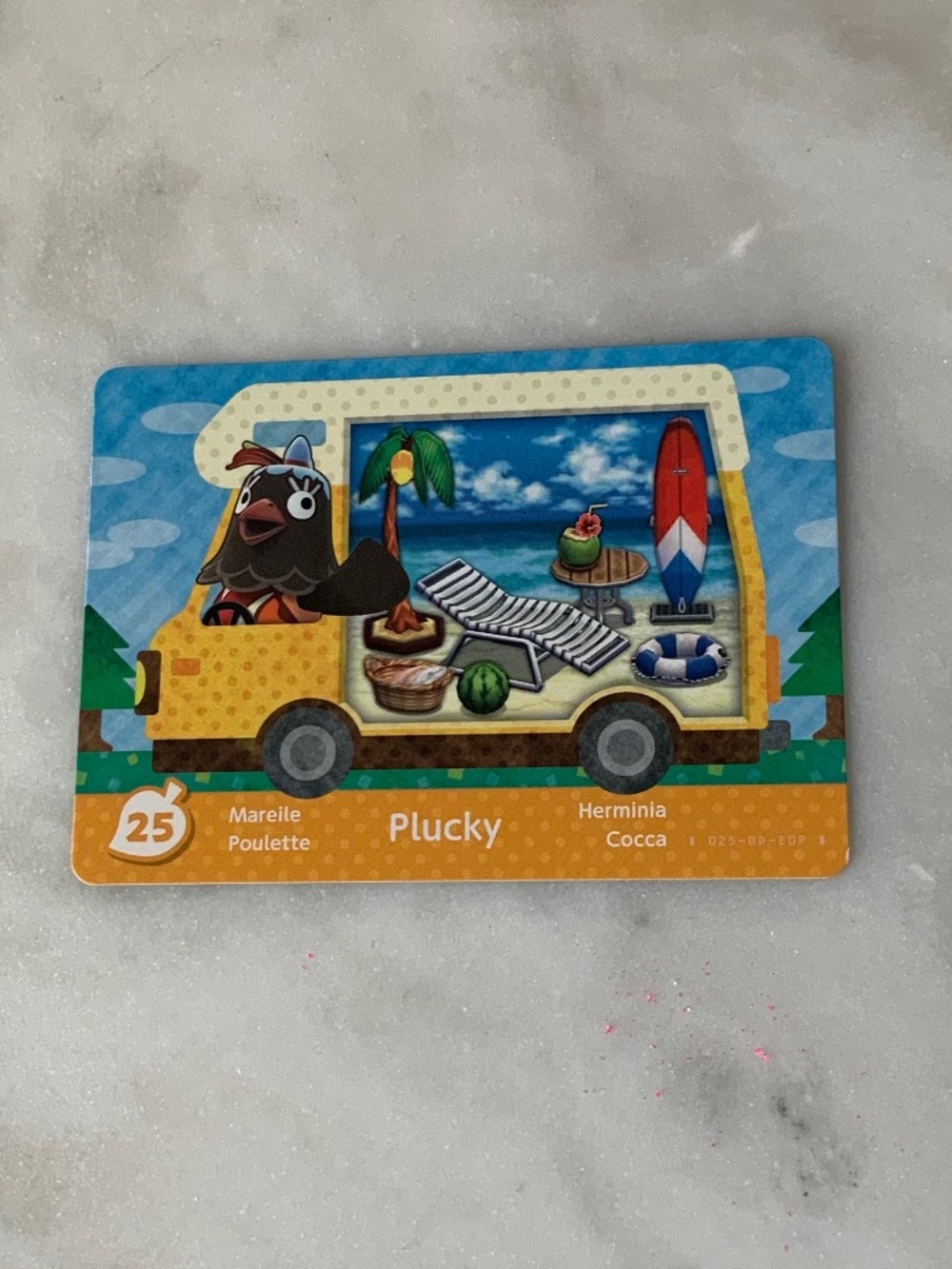 Plucky 25 Animal Crossing Welcome Home Amiibo card RV series mint new unscanned